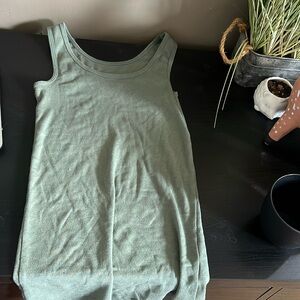 Green long tank top